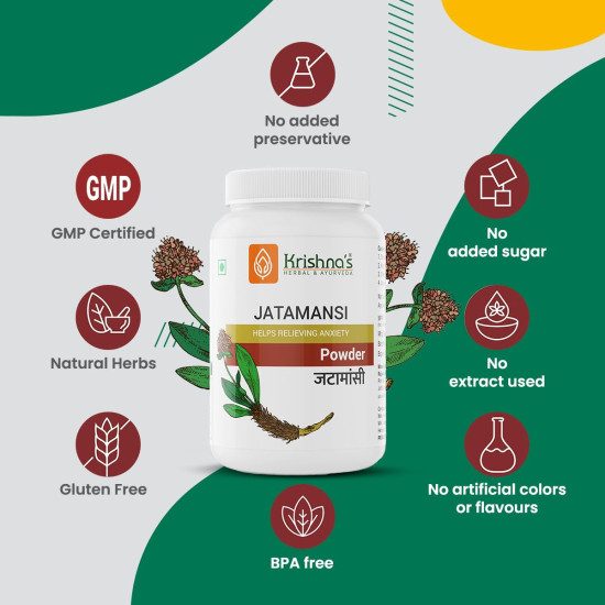KRISHNA'S HERBAL & AYURVEDA Jatamansi(Nardostachys Jatamansi)Powder-100 G|Promotes Hair Growth|Supporting Hormonal Health&Natural Stress Relief KRISHNA'S HERBAL & AYURVEDA Jatamansi(Nardostachys Jatamansi)Powder-100 G|Promotes Hair Growth|Supporting Hormonal Health&Natural Stress Relief