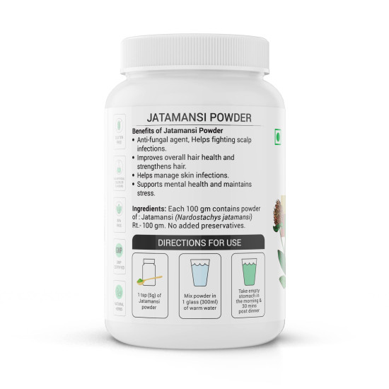 KRISHNA'S HERBAL & AYURVEDA Jatamansi(Nardostachys Jatamansi)Powder-100 G|Promotes Hair Growth|Supporting Hormonal Health&Natural Stress Relief KRISHNA'S HERBAL & AYURVEDA Jatamansi(Nardostachys Jatamansi)Powder-100 G|Promotes Hair Growth|Supporting Hormonal Health&Natural Stress Relief