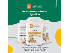 Krishna's Sonth (Dried Ginger) Powder - 100 g | Pack of 1 | Boosts immunity | Manage digestive disorder