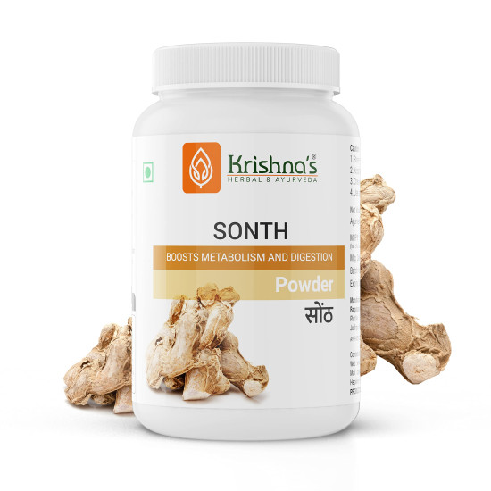Krishna's Sonth (Dried Ginger) Powder - 100 g | Pack of 1 | Boosts immunity | Manage digestive disorder