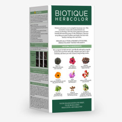 Biotique Herbcolor Conditioning Hair Colour l Ammonia Free Hair Color l 9 Organic Herbal Extracts l Natural and Healthy Shine l 50g + 110ml| Darkest Brown 3N (Pack of 1)