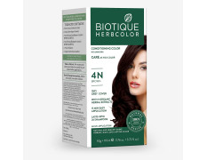 Biotique Herbcolor Conditioning Hair Colour l Ammonia Free Hair Color l 9 Organic Herbal Extracts l Natural and Healthy Shine l 50g + 110ml| Brown 4N (Pack of 1)