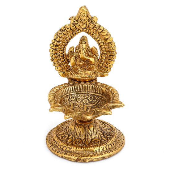 Collectible India Ganesha Diya Oil Lamp - Diwali Diya for Puja Diwali Gift Home Temple Articles Decoration Gifts - Diwali Decoration Items for Home Decor -Return Gift