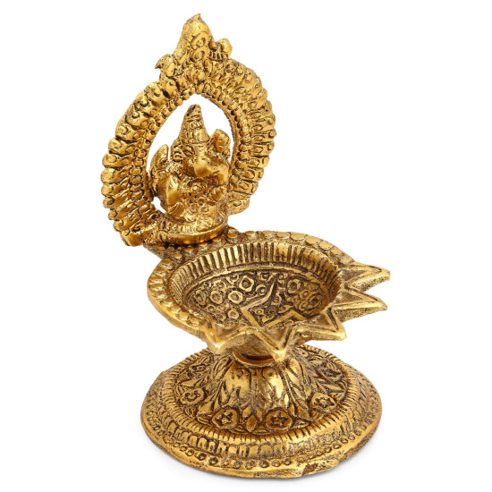 Collectible India Ganesha Diya Oil Lamp - Diwali Diya for Puja Diwali Gift Home Temple Articles Decoration Gifts - Diwali Decoration Items for Home Decor -Return Gift