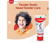 Colgate Kids Toothpaste with 0% Artificial Preservatives, Colours, Sweeteners for Whitening (6-9 Years, Natural Strawberry Mint Flavour - 80g Tube)