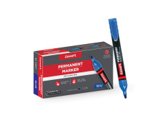 Luxor Refillable Permanent Marker in Brilliant Blue, Pack of 10, Ideal for Clear and Eco-Friendly Marking