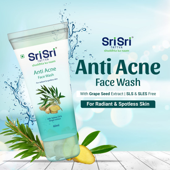 Sri Sri TATTVA shuddhta ka naam Sri Sri Tattva Anti Acne Face Wash (60Ml, Pack Of 4) - Controls Oil, Prevents Acne, Purifies Skin Sri Sri TATTVA shuddhta ka naam Sri Sri Tattva Anti Acne Face Wash (60Ml, Pack Of 4) - Controls Oil, Prevents Acne, Purifies Skin