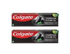 Colgate Charcoal Clean Oral Care Toothpaste, Bamboo Charcoal and Mint (Black Gel)  120g (Pack of 2)