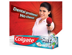 Colgate Toothpaste Active Salt Saver Pack - 300 g with ZigZag Neem Medium Bristle Toothbrush - 4 Pieces