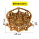 Collectible India Laxmi Ganesh Saraswati Idol Diya Oil Lamp Deepak - Metal Lakshmi Ganesha Showpiece Statue - Traditional Diya for Diwali Puja (8.5 x 5.1 x 4.7, 1 Count)