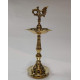 Collectible India Brass Peacock Mahabharat Diya Oil Lamp (Golden, 10.5 X 3.5 Inches )