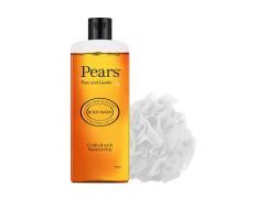 Pears Pure and Gentle Body Wash 250 ml, 98% Pure Glycerin, Liquid Shower Gel crafted with Natural Oils for Glowing Skin, Paraben Free & 100% Soap Free