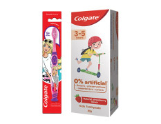 Colgate Toothpaste for Kids (3-5 years) with Natural Strawberry Flavour & Barbie Extra Soft Toothbrush