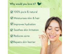 WishCare Pure & Natural Aloe Vera Gel for Skin, Face & Hair - With Vitamin E- For Men and Women 200ml
