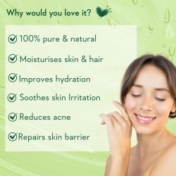 WishCare Pure & Natural Aloe Vera Gel for Skin, Face & Hair - With Vitamin E- For Men and Women 200ml
