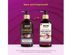 WOW Skin Science Onion & Collagen Anti-Hairfall Shampoo|Reduces Hairfall|Strengthens Roots|Nourishes Scalp|Prevents Breakage|Enhances Hair Thickness and Shine|New & Improved Formulation|300ml