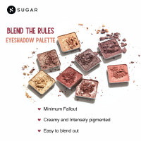 SUGAR Cosmetics Blend The Rules Eyeshadow Palette | Long Lasting, Smudge Proof & Shimmery Finish | 10.4 Gm - 01 Flawless (8 Warm Neutral Shades) SUGAR Cosmetics Blend The Rules Eyeshadow Palette | Long Lasting, Smudge Proof & Shimmery Finish | 10.4 Gm - 01 Flawless (8 Warm Neutral Shades)