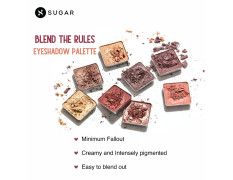 SUGAR Cosmetics Blend The Rules Eyeshadow Palette | Long Lasting, Smudge Proof & Shimmery Finish | 10.4 Gm - 01 Flawless (8 Warm Neutral Shades)