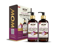 Wow Skin Science Onion Oil Shampoo & Conditioner Kit With Black Seed & Pro-Vitamin B5 (Shampoo + Conditioner), 600 Ml