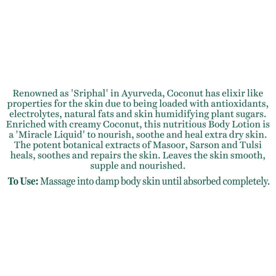 Biotique Creamy Coconut Deep Nourish Body lotion For Extra Dry Skin | Heals, Repairs, and Soothes the Skin | Moisturizing and Skin-Humidifying | 100% Botanical Extracts| All Skin Types | 180ml