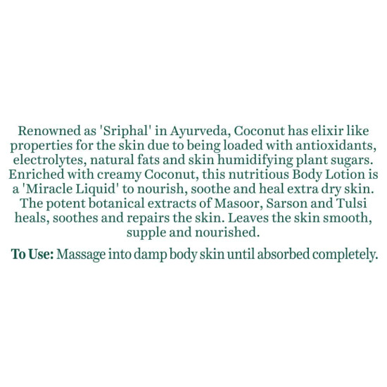 Biotique Creamy Coconut Deep Nourish Body lotion For Extra Dry Skin | Heals, Repairs, and Soothes the Skin | Moisturizing and Skin-Humidifying | 100% Botanical Extracts| All Skin Types | 75ml