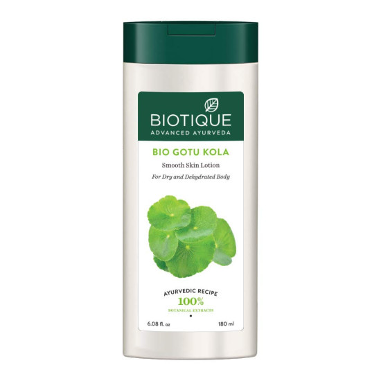 Biotique Bio Gotu Kola Smooth Skin Lotion for Dry and Dehydrated Body, 180 ml