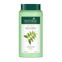 Biotique Fresh Neem Anti Dandruff Shampoo and Conditioner | Controls Dandruff | Eliminates Dryness, Flaking, and Itching | Hair Looks Fresh and Lustrous |Suitable for All Skin Types | 340ml