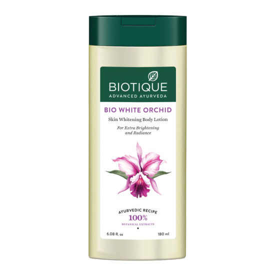 Biotique White Orchid Brightening Body Lotion For Extra Brightening & Radiance (180ml, Normal Skin)