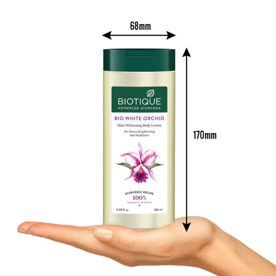 Biotique White Orchid Brightening Body Lotion For Extra Brightening & Radiance (180ml, Normal Skin)