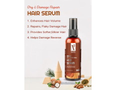 NUTRIGLOW Advanced Organics Dry & Damage Repair Hair Serum/Damage Reverse/Moisture Lock Formulation/Instant Shine/Fizz free hair/No Parabens -100ml