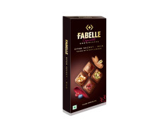 Fabelle Open Secret - Milk, Centre- Filled Luxury Chocolate Bar Topped with Visible Nuts & Berries, 121g