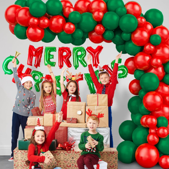 Party Propz Christmas decoration kit - 26 Pcs, Christmas backdrop banner | christmas balloons for decoration | balloons for decoration | Banner | Balloons