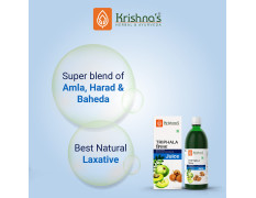 KRISHNA'S HERBAL & AYURVEDA Triphala Juice - 1000 Ml | Natural Laxative | Enriched With Amla, Harad, Baheda | Improves Digestion