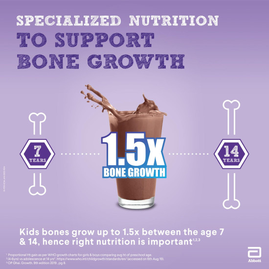 PediaSure 7+ Specialized Nutrition Drink Powder 400 Grams,Premium Chocolate Flavour With Oats & Almonds,For Growing Children,Supports Height Gain,Muscle Strength &Brain Development,1 Count