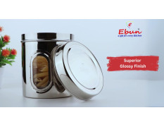 Ebun Heavy Gauge See Through Stainless Steel Containers for Kitchen | Steel Dabba Set for Kitchen | Steel Container with Lid | Capacity 200 Gms to 6 kgs Steel Container for Kitchen Storage | Set of 12