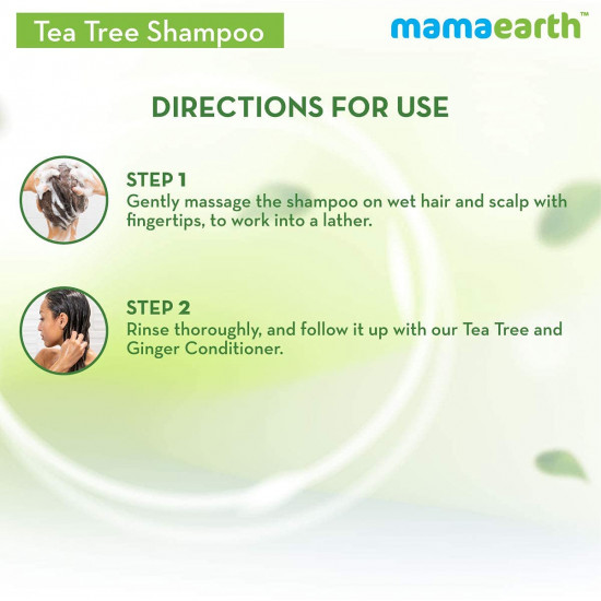 Mamaearth Tea Tree Anti Dandruff Shampoo, With Tea Tree & Ginger Oil, 250ml