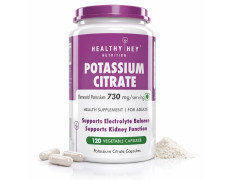 HealthyHey Nutrition Potassium Citrate -120 Vegetable Capsules