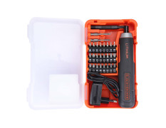 BLACK+DECKER BD40K27 4V 6.35mm Li-ion Cordless Screwdriver with E-Clutch and Intelligent Torque System with 2 LED Worklights & 27-Piece Accessories for Home & DIY Use, 1 Year Warranty, ORANGE & BLACK