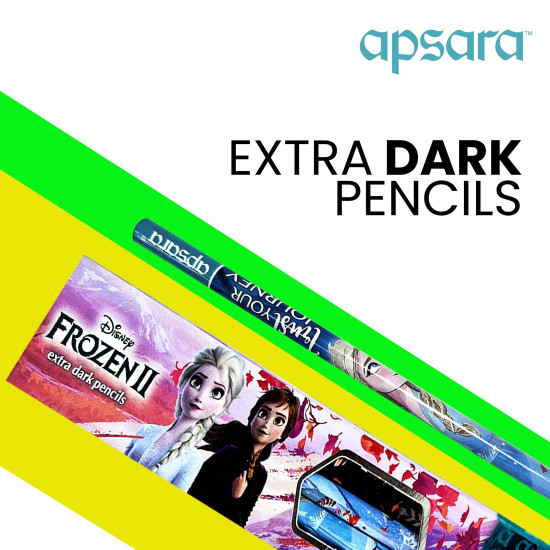 Apsara Disney Frozen-2 Pencils | Disney Pencils & Super Fun Pencils |Use for Kids, School & College Students | Extra Dark & Good Handwriting | Free Sharpener & Eraser (Pack of 10)