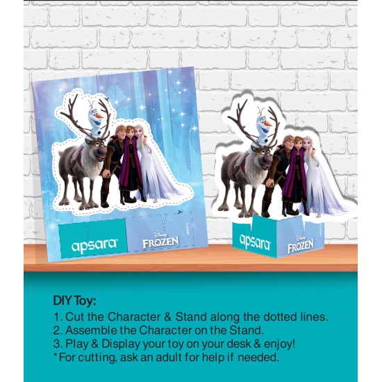 Apsara Disney Frozen-2 Pencils | Disney Pencils & Super Fun Pencils |Use for Kids, School & College Students | Extra Dark & Good Handwriting | Free Sharpener & Eraser (Pack of 10)