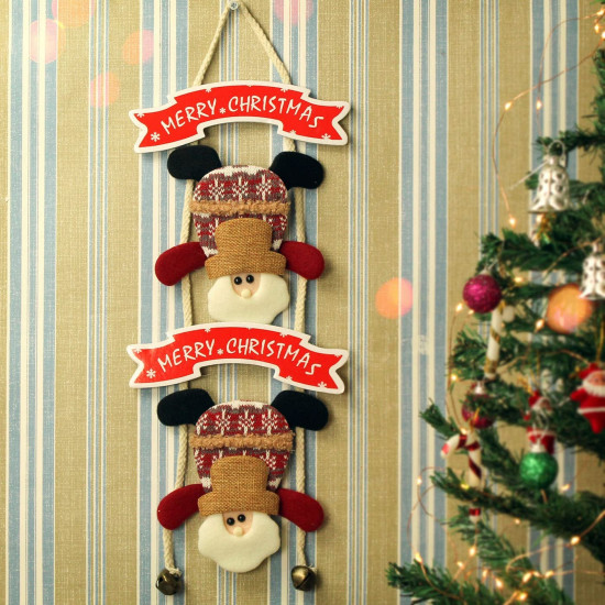 TIED RIBBONS Christmas Decorations Items for Home Office Wall Main Door Tree Hanging Santa Clause Decorative Ornament Props Xmas Decor - Christmas Tree Decoration Items