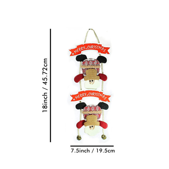 TIED RIBBONS Christmas Decorations Items for Home Office Wall Main Door Tree Hanging Santa Clause Decorative Ornament Props Xmas Decor - Christmas Tree Decoration Items