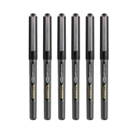 uni-ball UB150-38 0.38mm Ultra Micro Eye Roller Pen | Black Body, Black Ink, Pack of 6