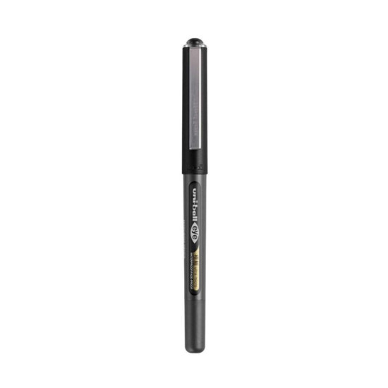 uni-ball UB150-38 0.38mm Ultra Micro Eye Roller Pen | Black Body, Black Ink, Pack of 6