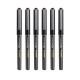 uni-ball UB150-38 0.38mm Ultra Micro Eye Roller Pen | Black Body, Black Ink, Pack of 6