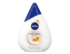 Nivea Face Wash, Milk Delights Moisturizing Honey, Dry Skin, 100ml & Shower Gel, Water Lily & Oil Body Wash, Women, 250ml