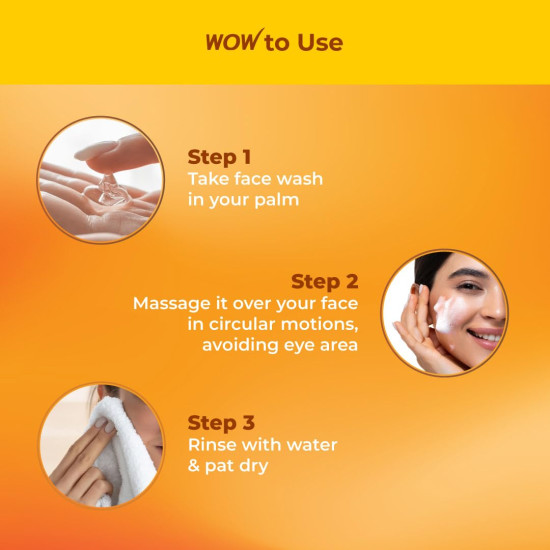 WOW Skin Science Ubtan Cleansing Face Wash | Turmeric & Saffron | All Skin Types | Clear, Glowing Skin | 100% Vegan | Paraben & Sulphates Free | For Women & Men | 100 ml