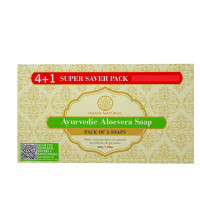 KHADI NATURAL Ayurvedic Aloevera Soap Super Saver Pack 4+1, 125 g (Pack of 5)