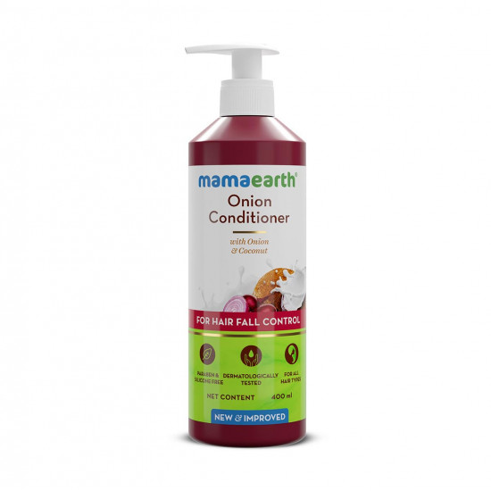 Mamaearth Onion Conditioner for Men & Women 400 ml - Hair Fall Control & Fast Hair Growth - Works for Dry & Frizzy Hair, Toxin-free
