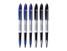 uni-ball Air UBA 188 L 0.7mm Roller Ball Pen Combo | Blue & Black Ink, Pack of 6